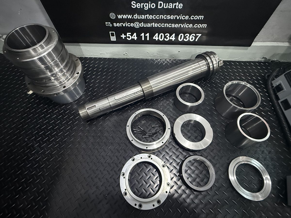 Despiece completo de husillo - vista cenital